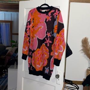 NWT - 143 Story - Retro Floral Sweater Dress - Size: M
